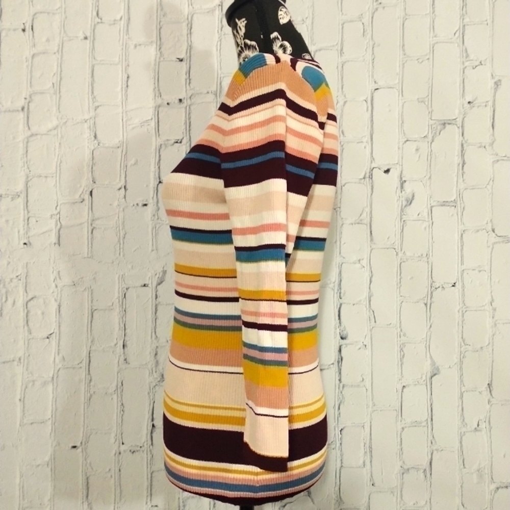 7TH Avenue Striped Sweater Medium - Picture 2 of 4
